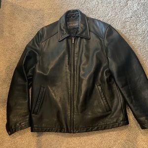 Guess size L leather jacket